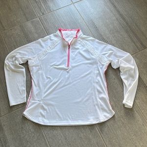 Pebble Beach Women’s Dry Lux XL white 3/4 Zip see matching skort & Bunddle